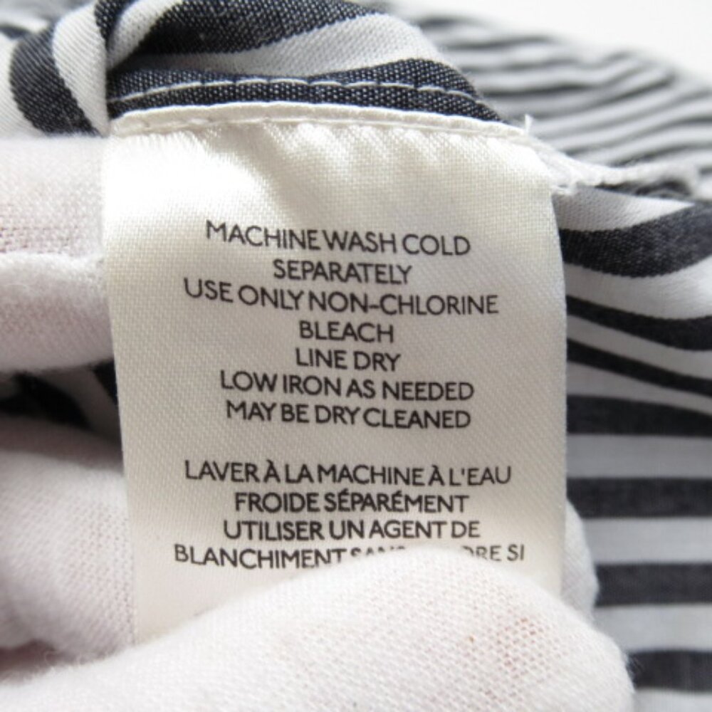 Anthropologie Maeve The Bennet Buttondown Shirt Anthracite Stripe 100% Cotton M - Picture 8 of 11